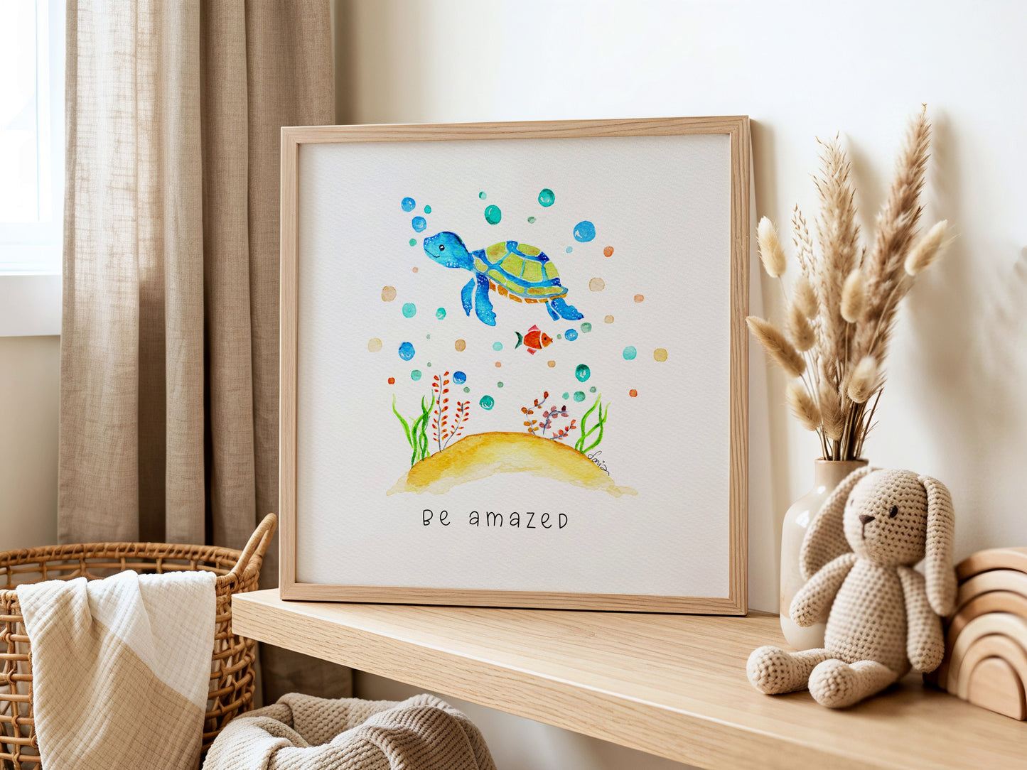 Set of 6 Nautical Nursery Watercolor Boys Prints - "Sea of Empowerment" Collection.