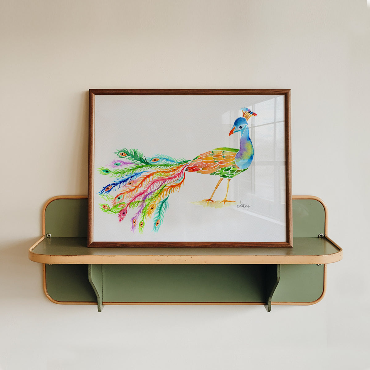 Majestic Peacock | Loose Watercolor Art Print | Handmade Art