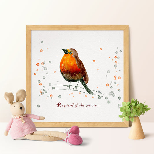 Watercolor Bird Nursery Art Prints | Set of 4 Animal Wall Decor for Baby Room