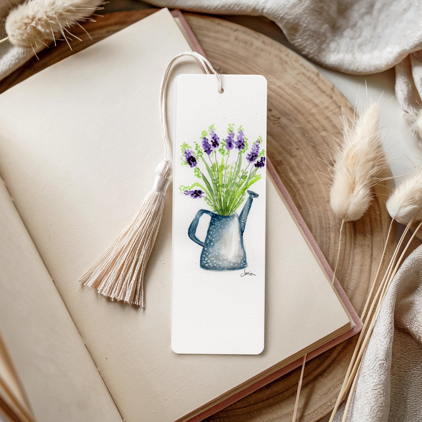 Set of 3 Watercolor Botanical Bookmarks | Wildflower Floral Stationery Bundle