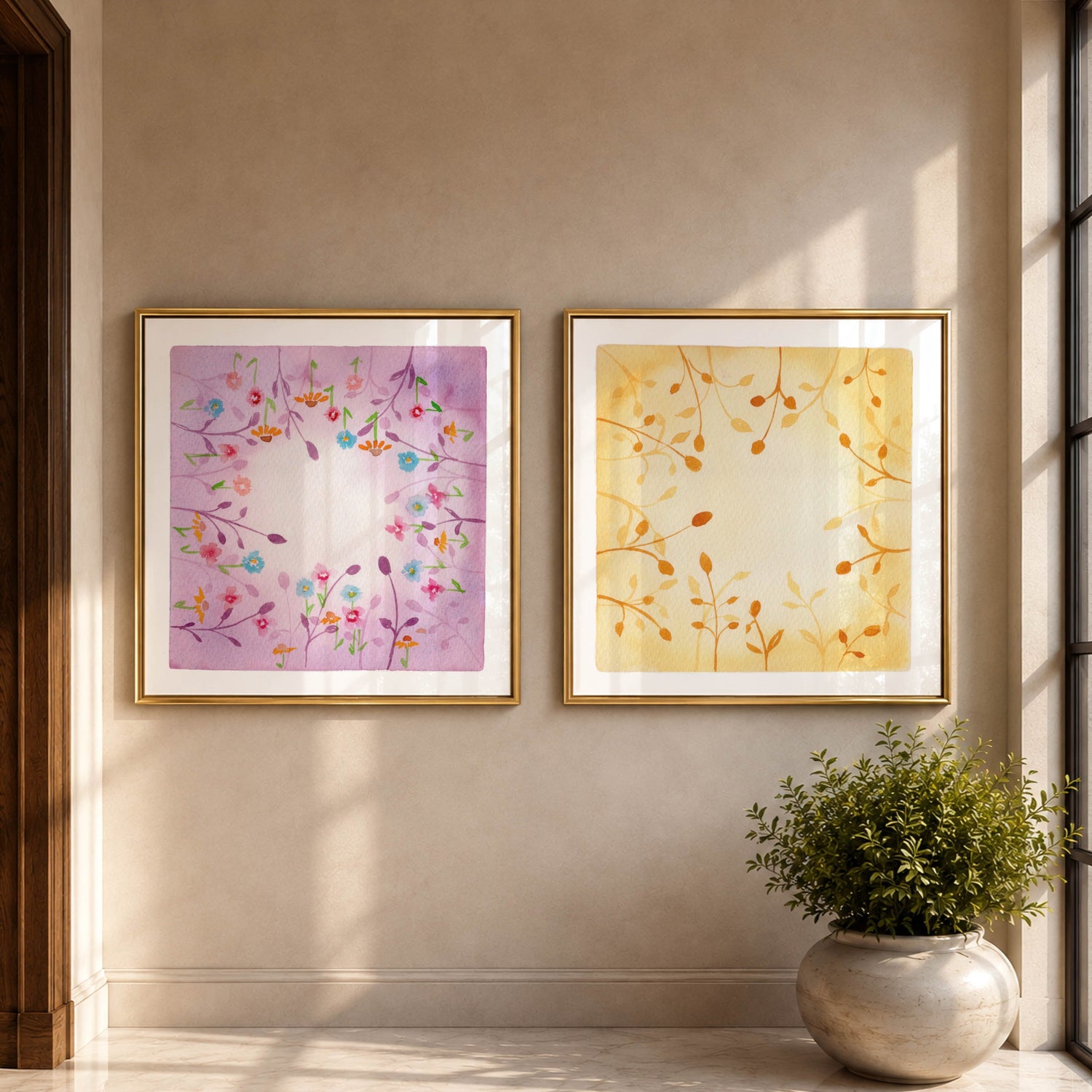 The Silence & The Bloom – A Watercolor Duo collection
