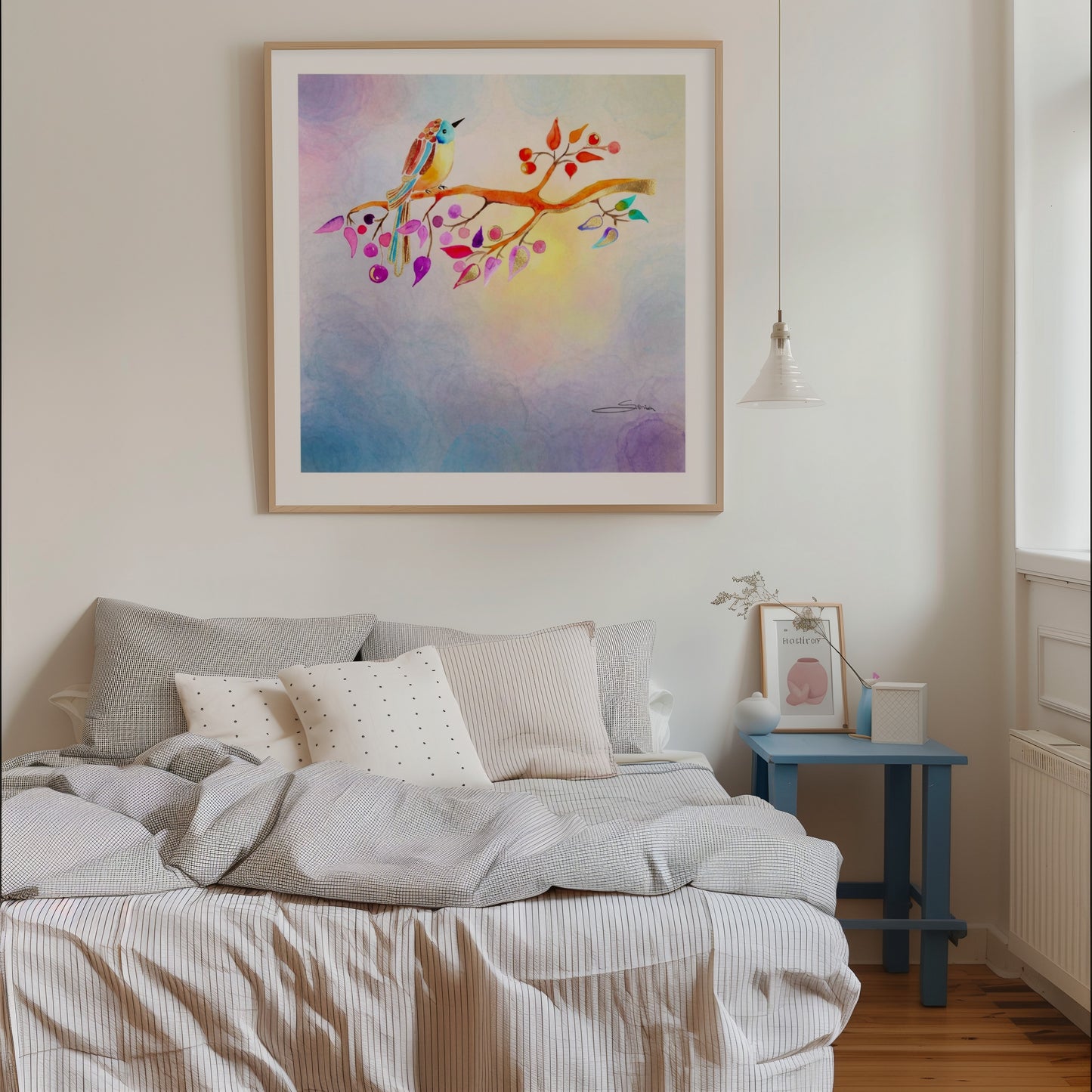 The Abundance Collection - Set of 4 Golden Birds Frequency Art Prints