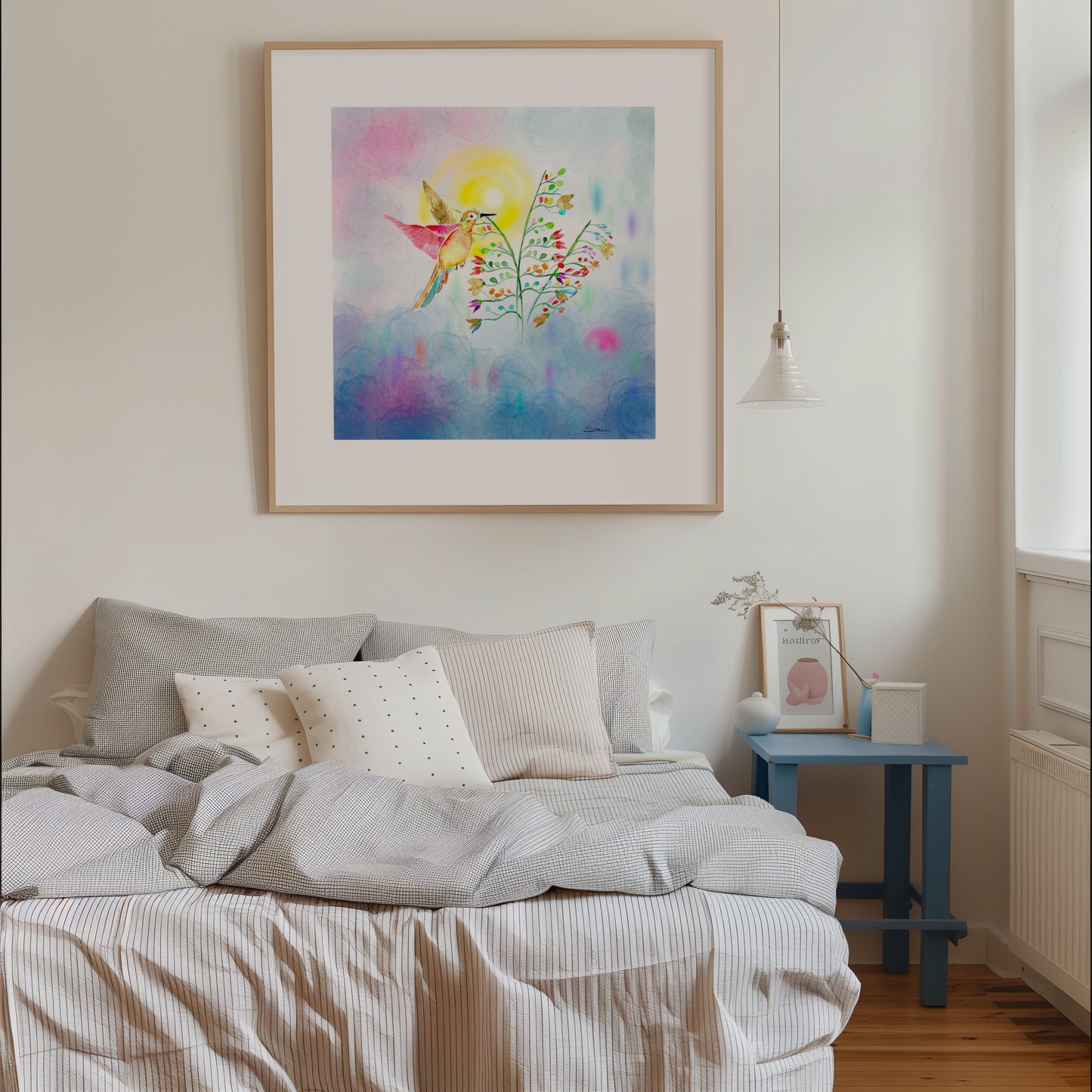 The Healing Collection - Set of 4 Golden Birds Frequency Art Prints