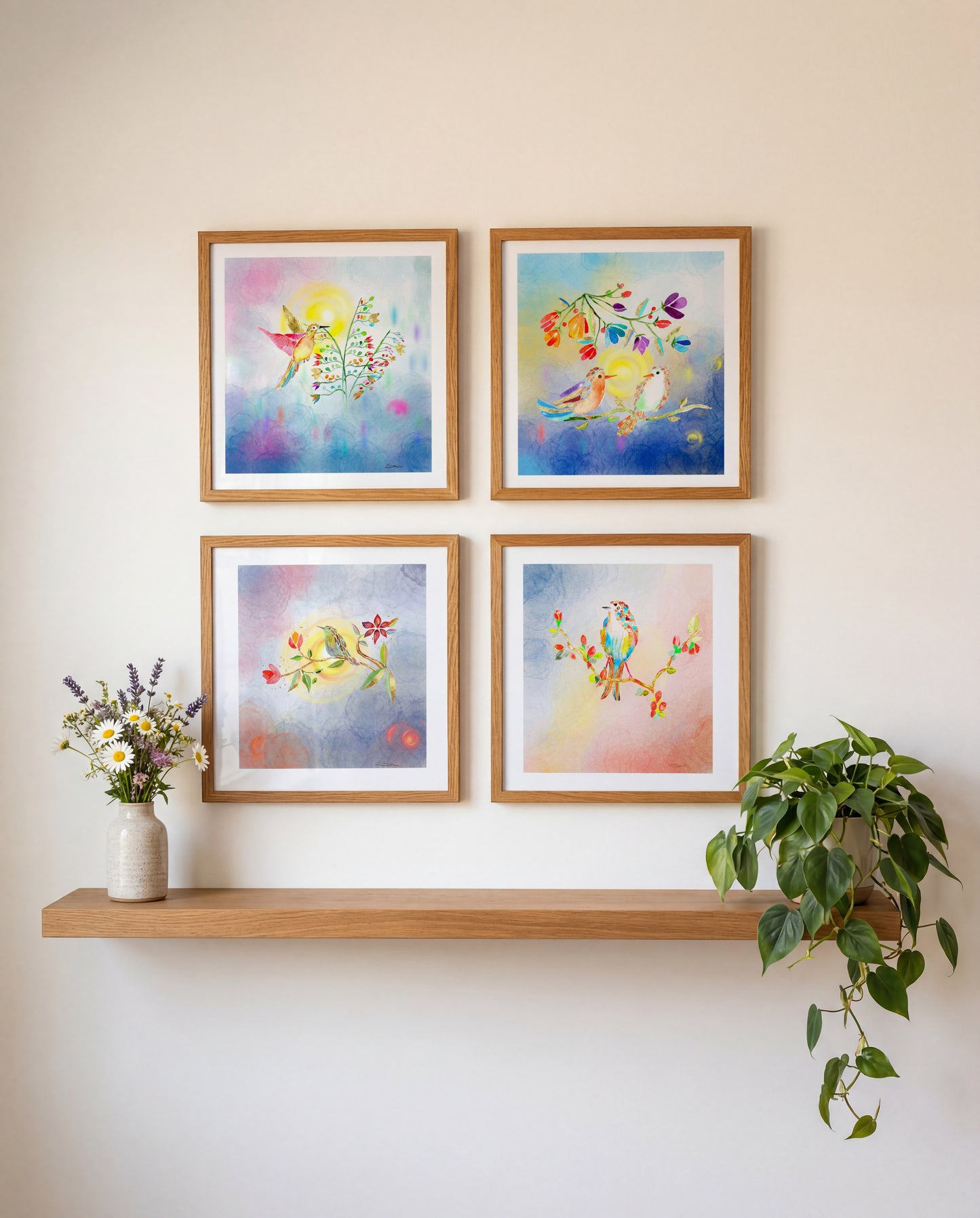 Connection and Gratitude - Golden Frequency Fine Art Print