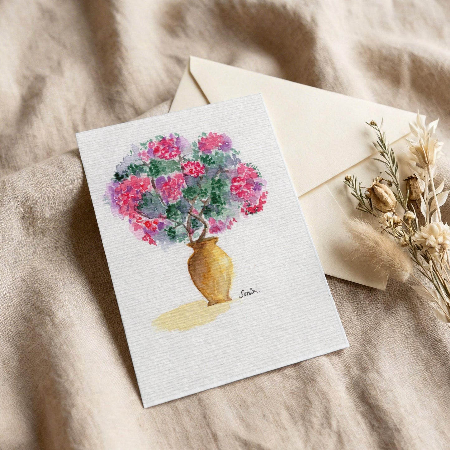 Set of 3 Botanical Postcard | Handmade Watercolor Hand-Painted Stationary Gift
