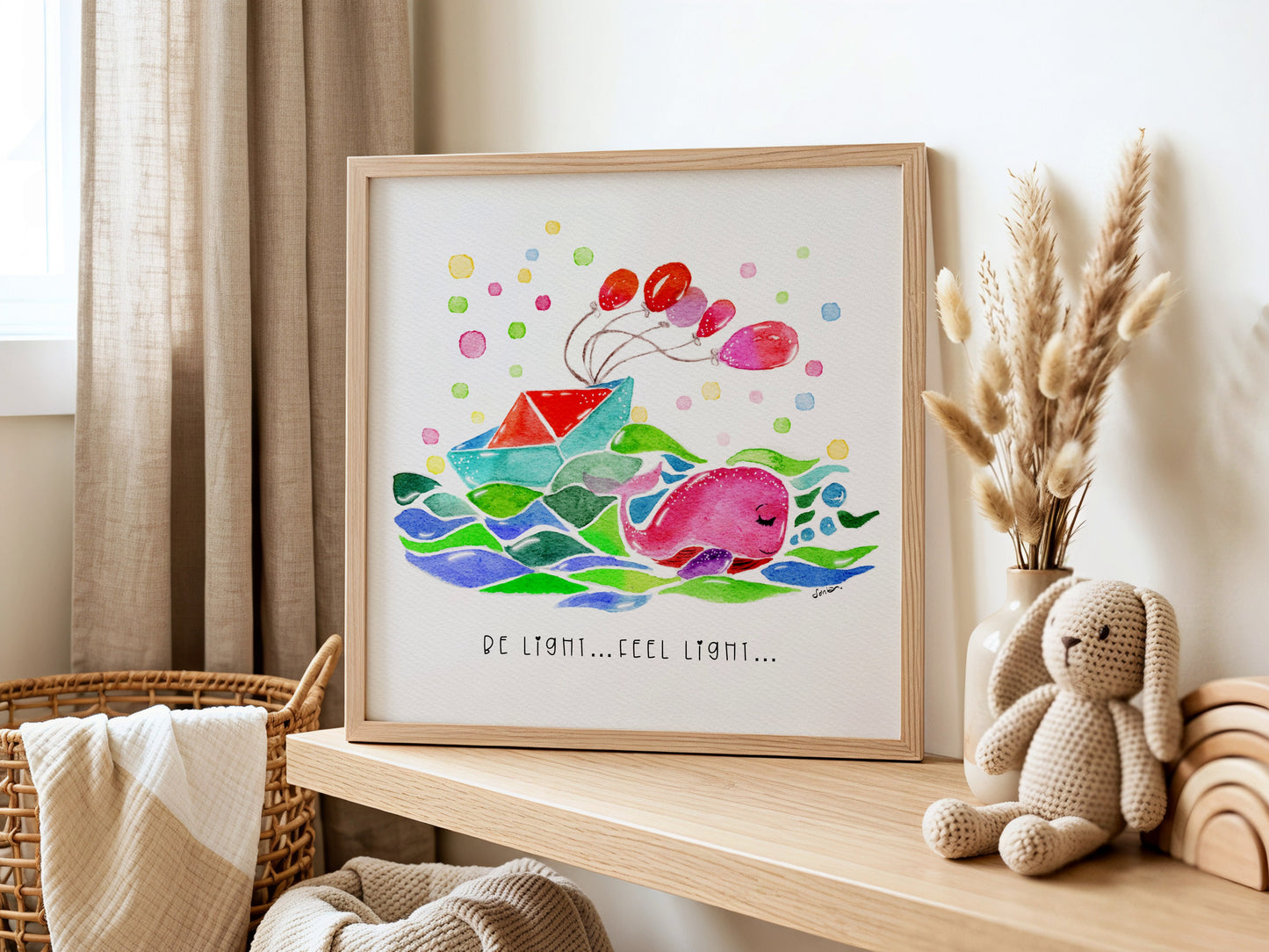 Set of 6 Nautical Nursery Watercolor  Girl Prints - "Sea of Empowerment" Collection.